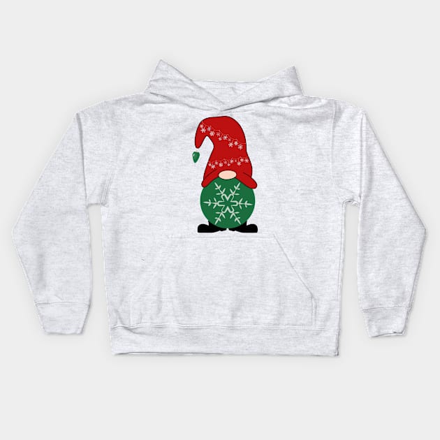 Snowflake Christmas Gnome Kids Hoodie by StuffWeMade